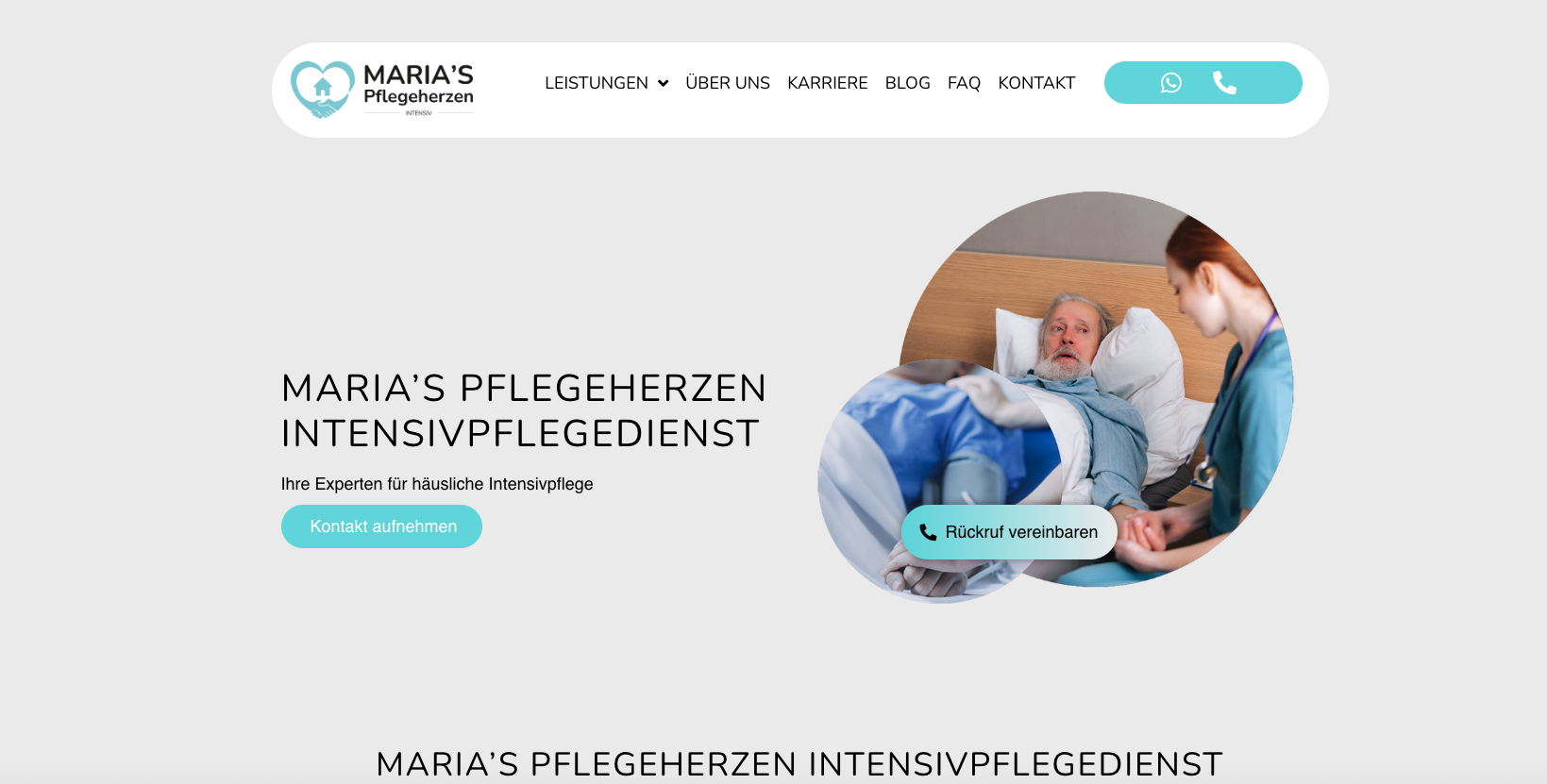 Maria's Intensiv Pflege Startseite