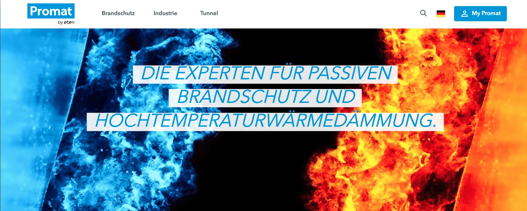 Website für Promat by etex